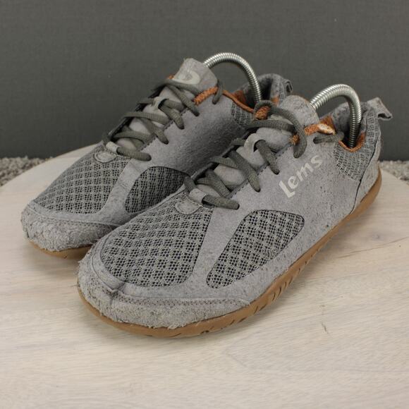Lems Primal 2 Minimalist Barefoot Mens 9 Gray Mesh Sneakers